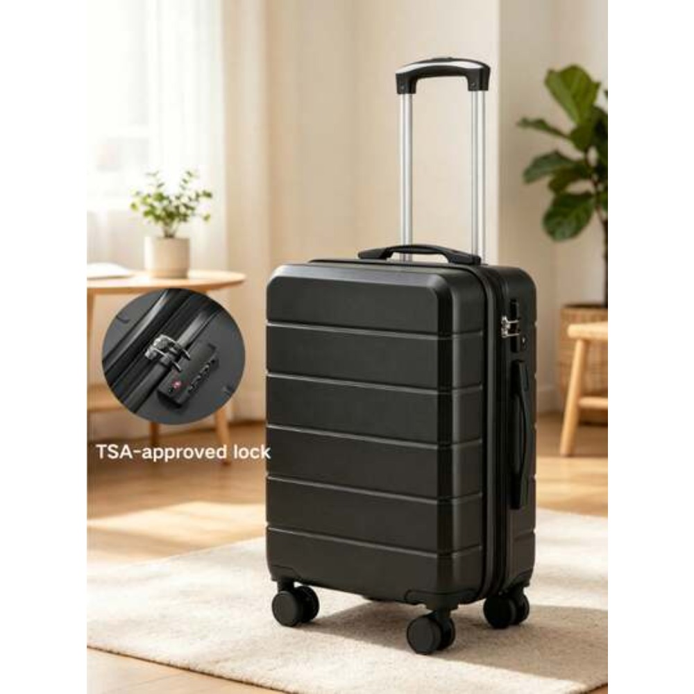 Cabin Size Lightweight Travel Trolley - 20-дюймовый расширяемый чемодан из АБС-пластика, 22x14x9