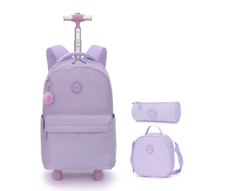 Foldable Rolling Luggage Bag - Школьный рюкзак на колесиках 18 дюймов,