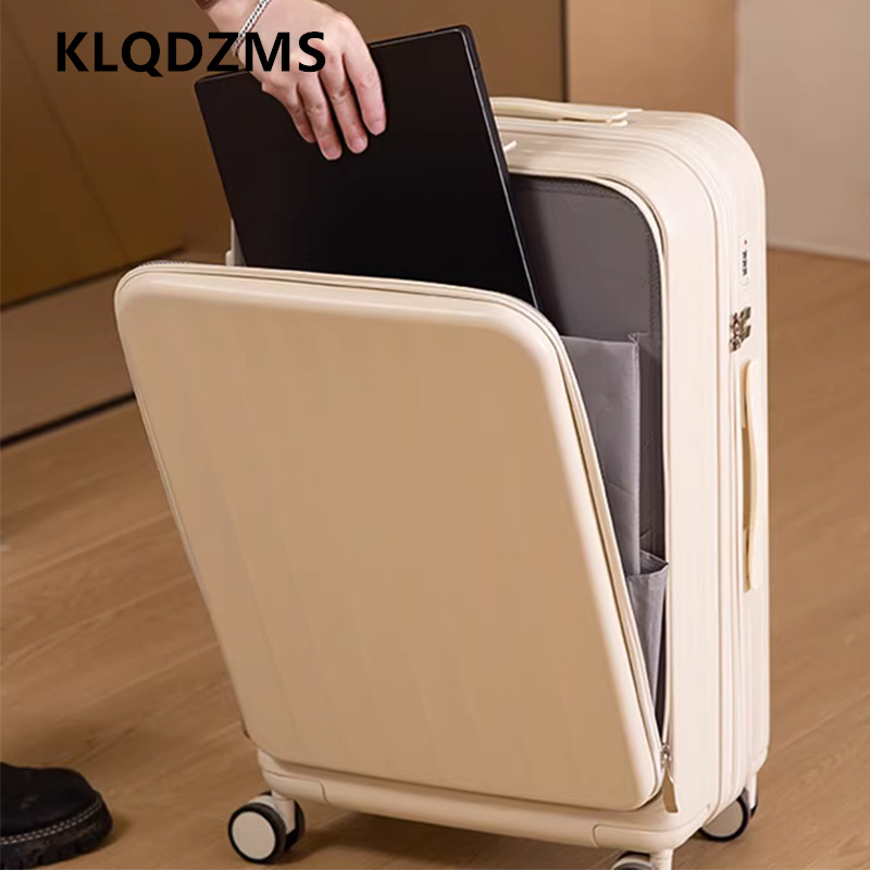 Front Opening Laptop Luggage 24 Inch - Многофункциональный чемодан KLQDZMS 20/22/24/26 дюймов, ручная