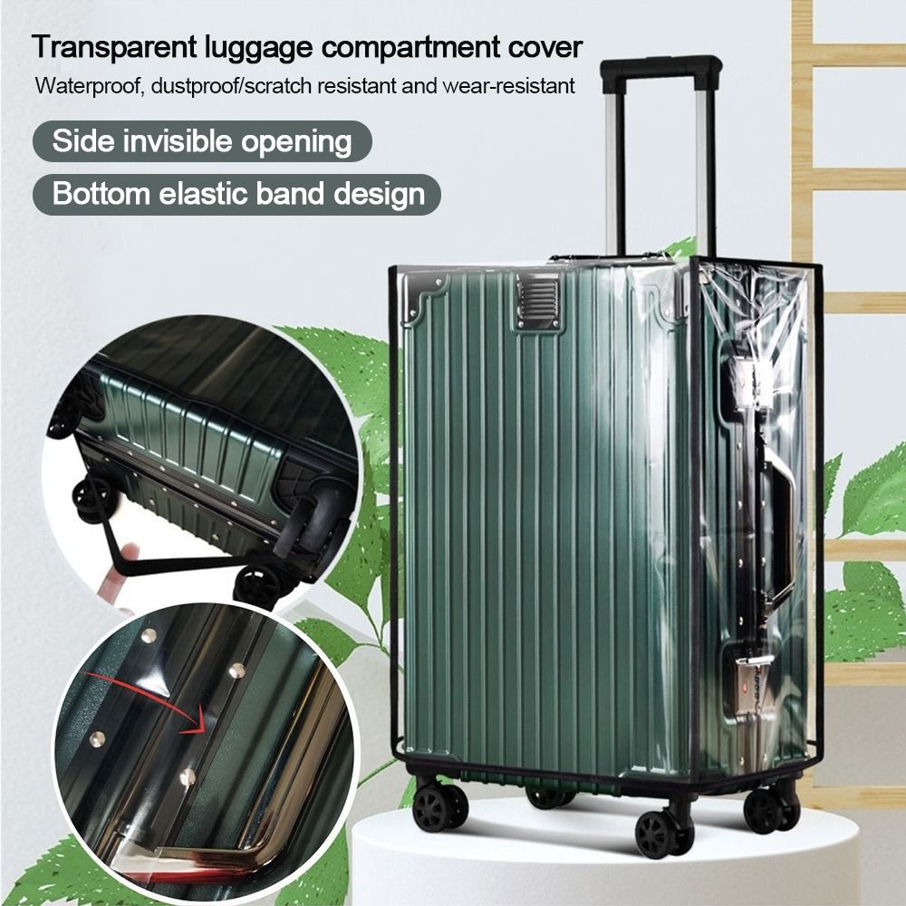 Waterproof Suitcase Cover Protector - Прочный полностью прозрачный защитный чехол для