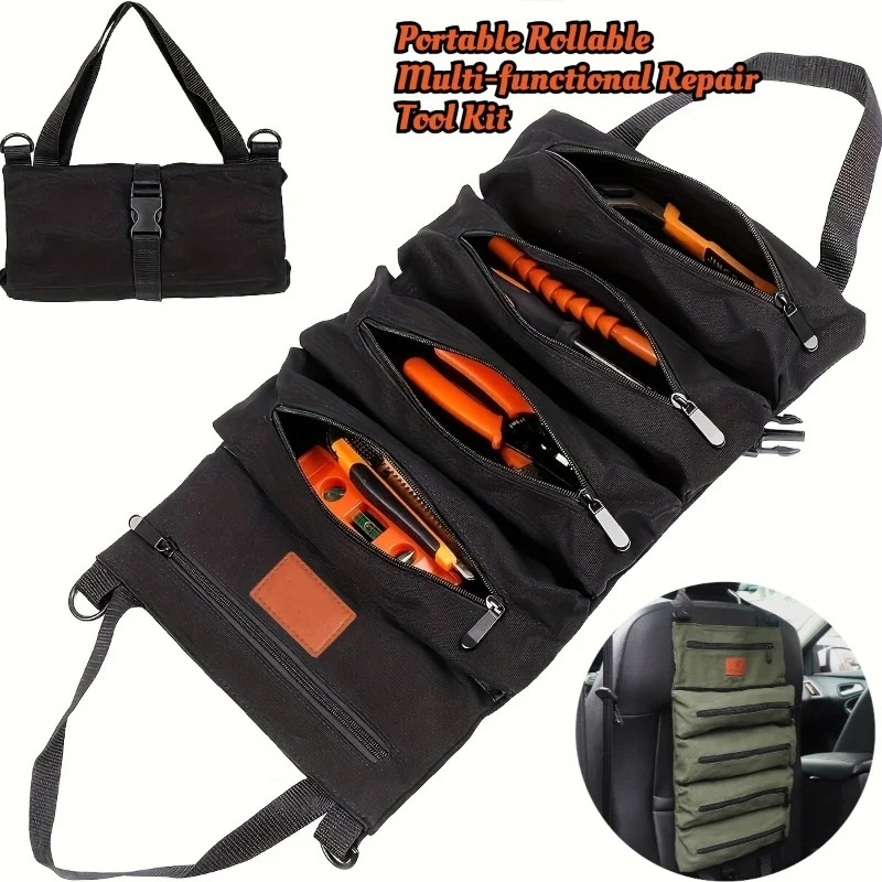 Foldable Rolling Luggage Bag - Многофункциональная сумка-органайзер для инструментов из холщовой