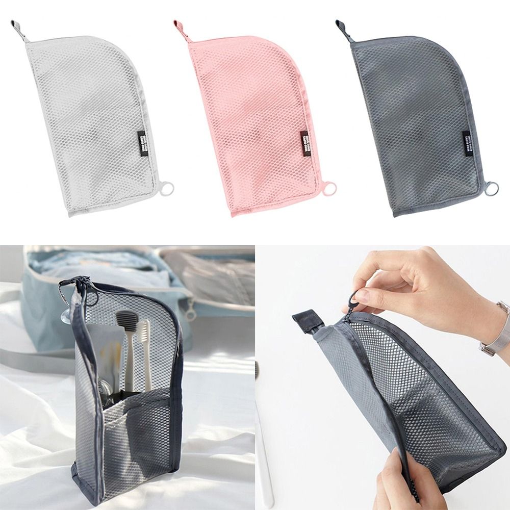 Cosmetic Bags - Портативная сетчатая косметичка на молнии для