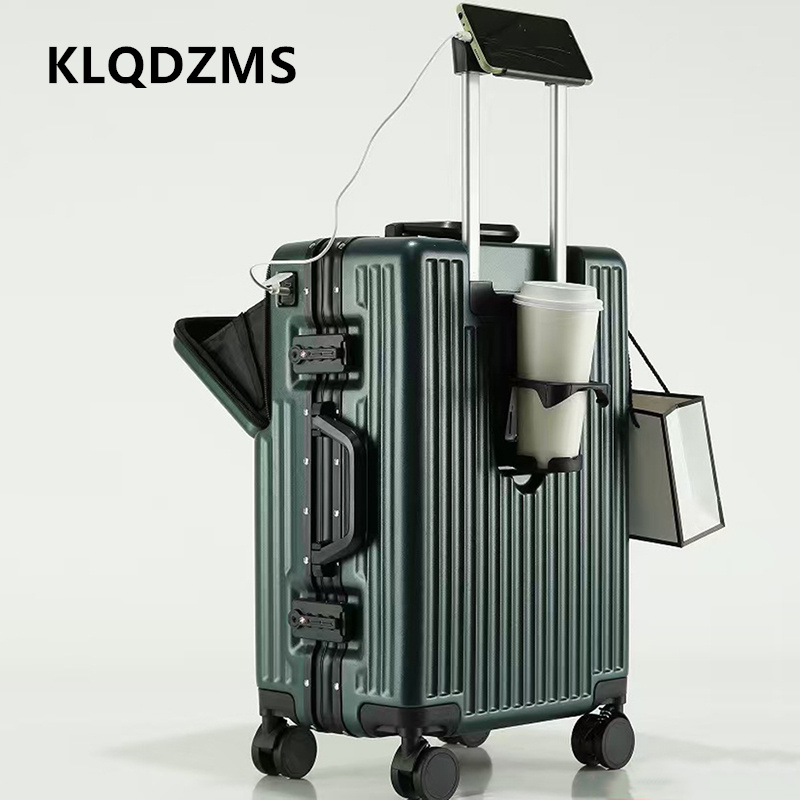 Front Opening Laptop Luggage 24 Inch - Многофункциональный чемодан KLQDZMS с передним открытием,