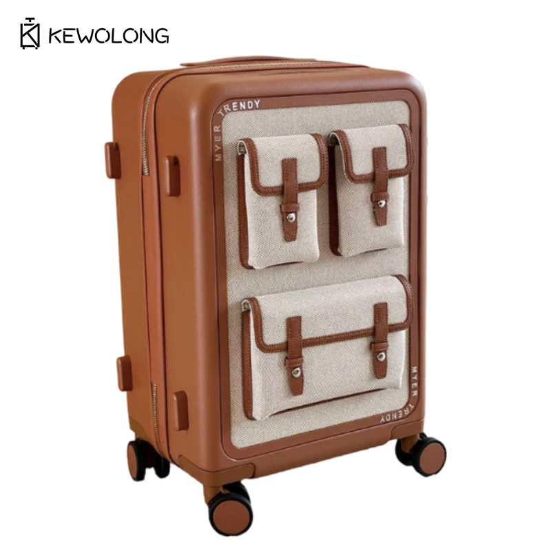 Spinner Wheel Rolling Suitcase 20 Inch - Винтажный чемодан-спиннер из холста 20/24 дюйма,