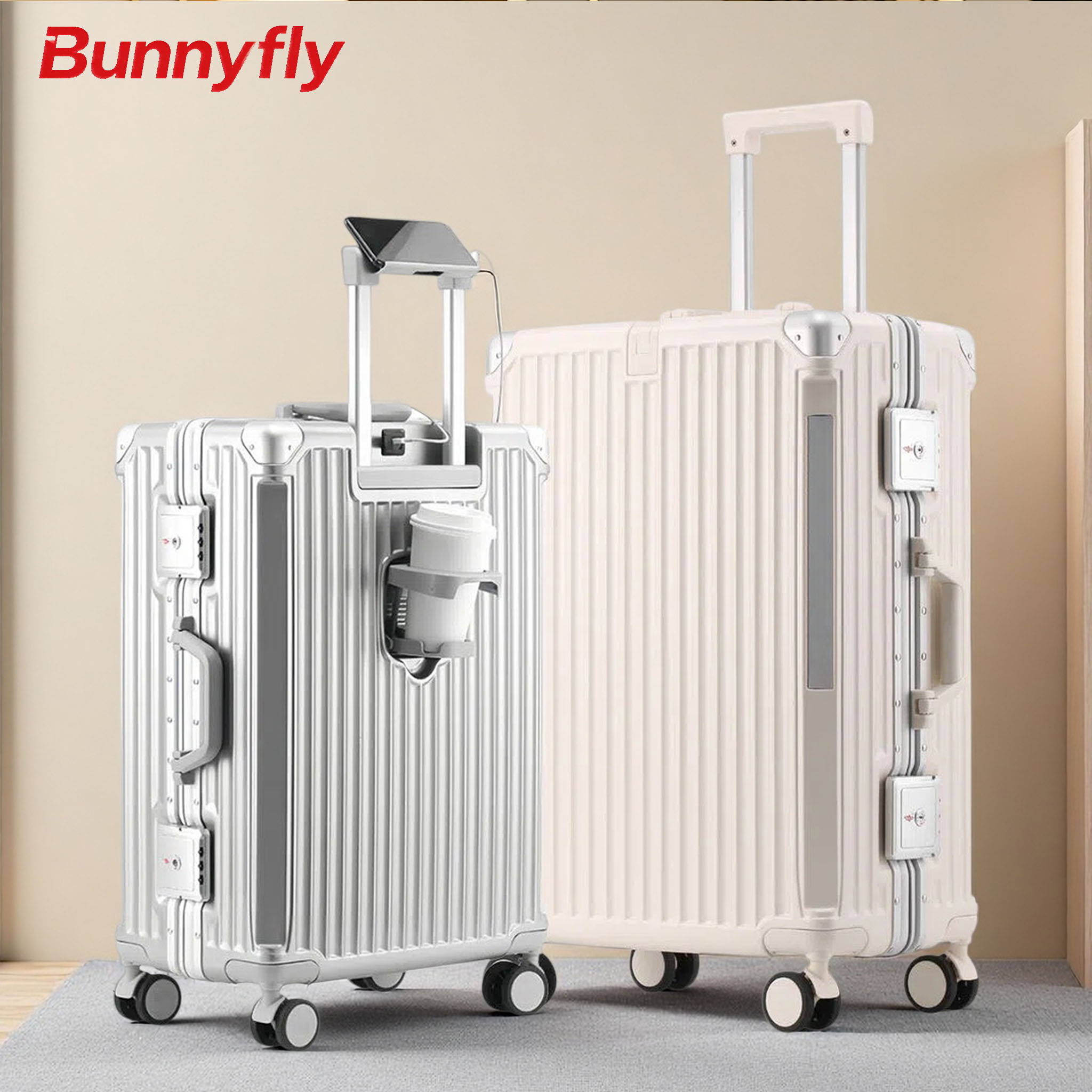 BunnyFly 20 24 26 Дорожный чем – обзор и цена Aluminum Frame Carry On Luggage
