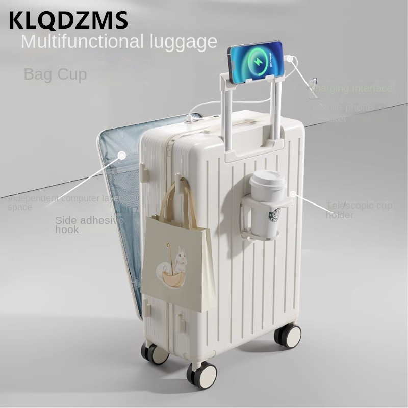 Высококачественный чемодан KLQ – обзор и цена Front Opening Laptop Luggage 24 Inch