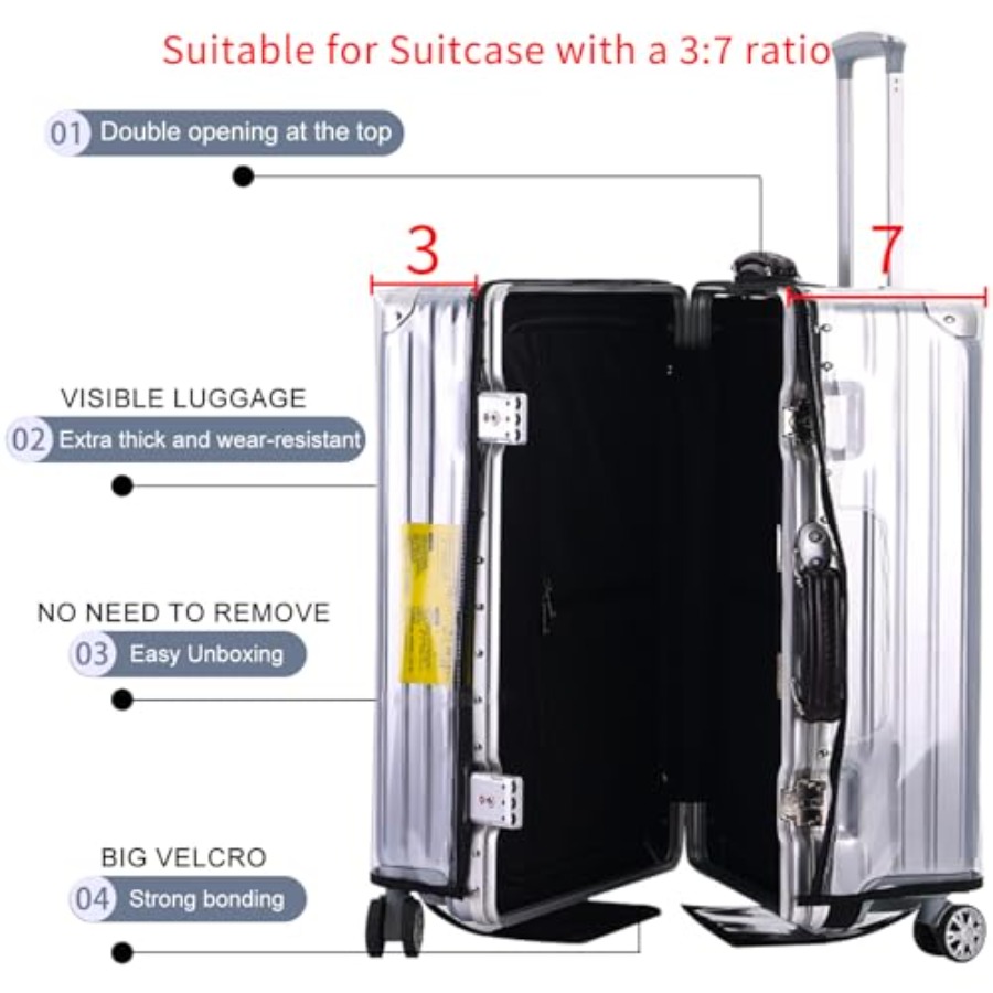 Прозрачный защитный чехол Veki – обзор и цена Luggage Protective Cover Transparent