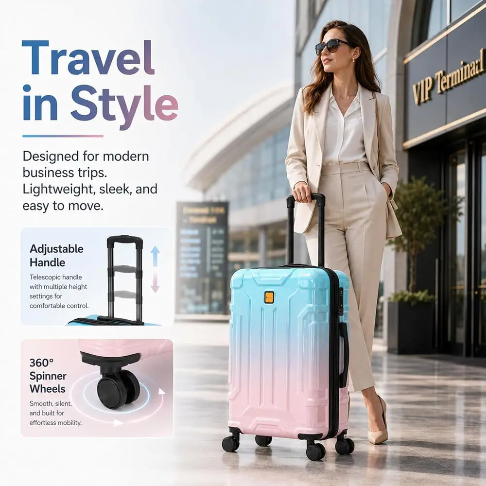 Набор из 5 предметов жесткого  – обзор и цена Expandable Hard Shell Luggage Set