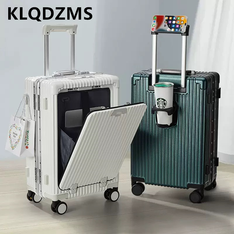 Чемодан KLQDZMS 18/20/24 дюйма – обзор и цена Front Opening Laptop Luggage 24 Inch
