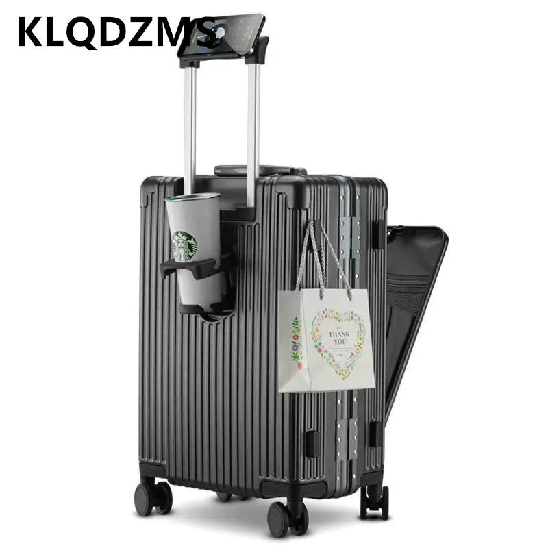 Чемодан KLQDZMS 18/20/24 дюйма – обзор и цена Front Opening Laptop Luggage 24 Inch