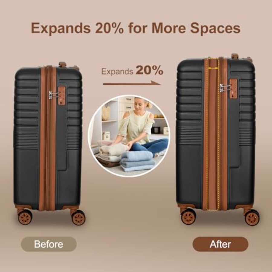 Набор из 3-х расширяемых чемод – обзор и цена Expandable Hard Shell Luggage Set