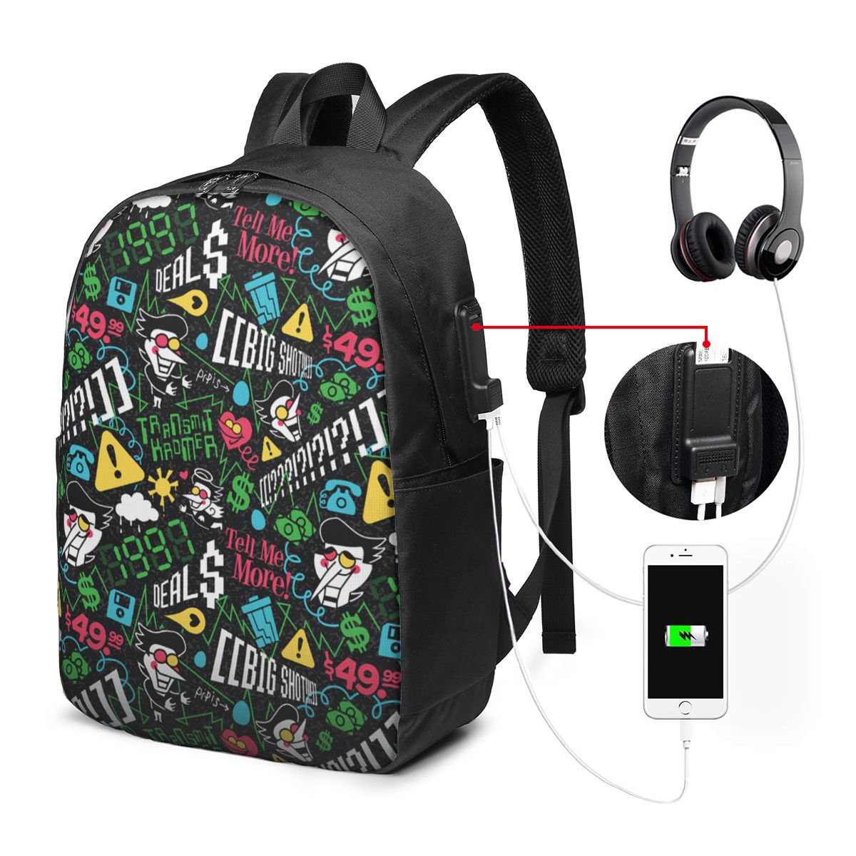 Рюкзак Deltarune SPAMTON G, до – обзор и цена Backpacks