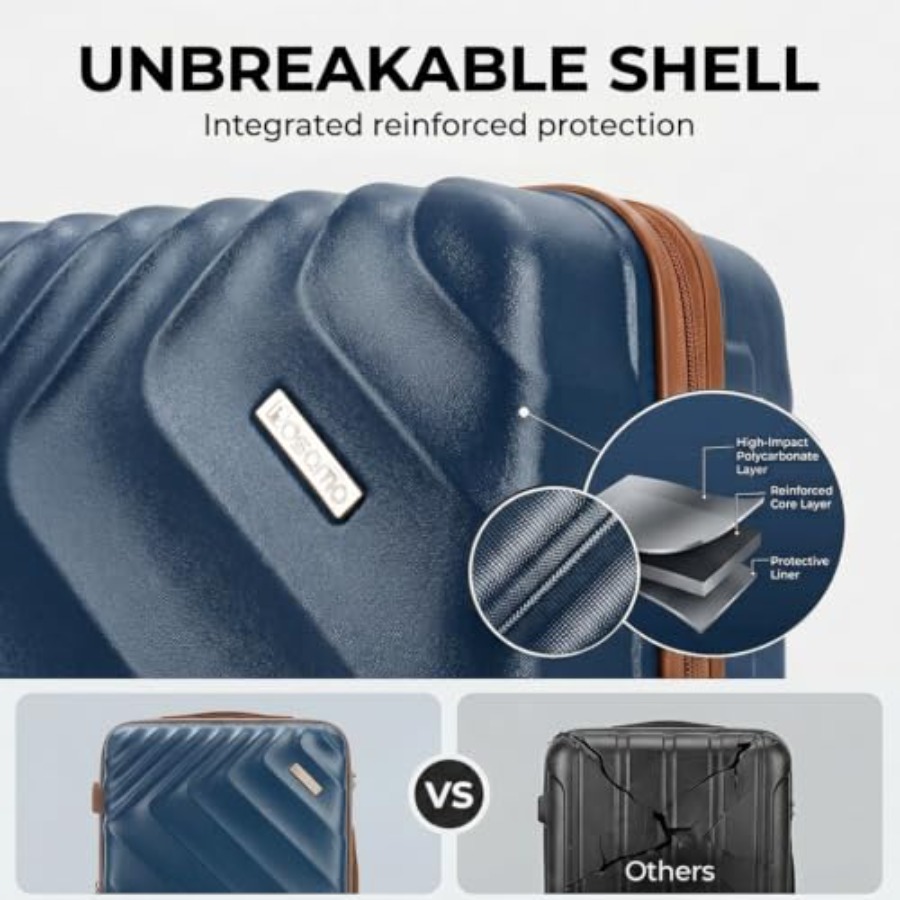 Набор из 5 жестких расширяемых – обзор и цена Expandable Hard Shell Luggage Set