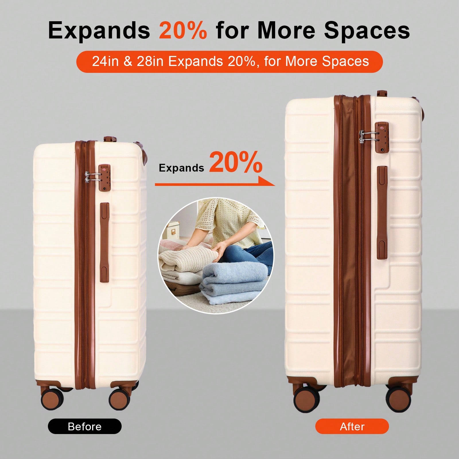 Набор чемоданов 4-в-1 из АБС-п – обзор и цена Expandable Hard Shell Luggage Set