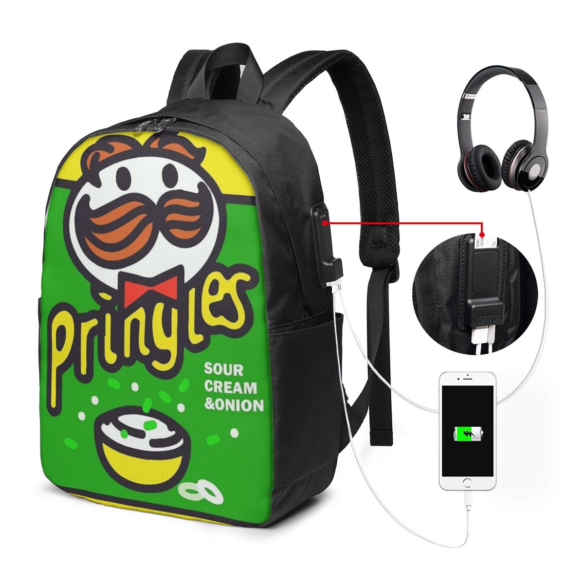 Рюкзак с принтом Pringles (кар – обзор и цена Backpacks