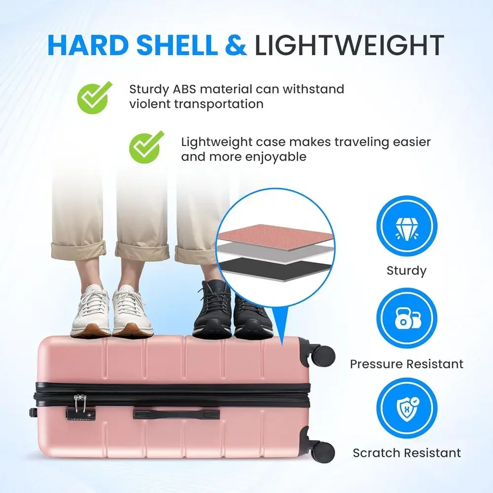 Набор из 3 больших чемоданов с – обзор и цена Expandable Hard Shell Luggage Set