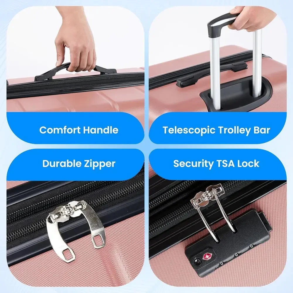 Набор из 3 больших чемоданов с – обзор и цена Expandable Hard Shell Luggage Set