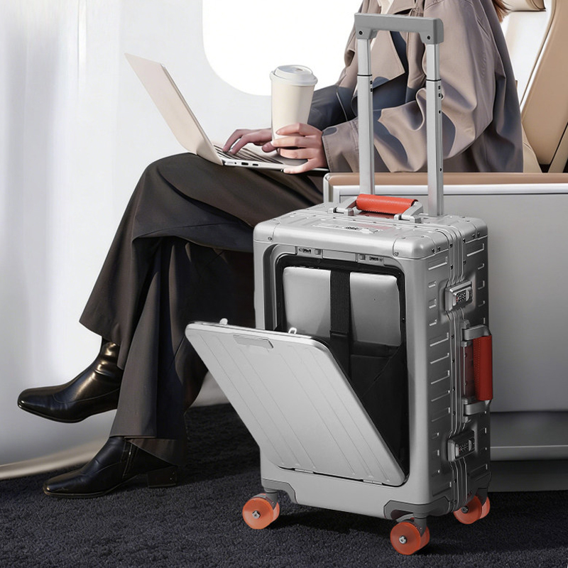 Чемодан из алюминиево-магниево – обзор и цена Front Opening Laptop Luggage 24 Inch