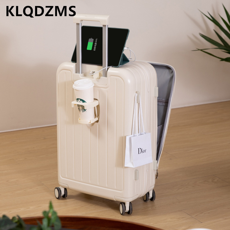 Многофункциональный чемодан KL – обзор и цена Front Opening Laptop Luggage 24 Inch
