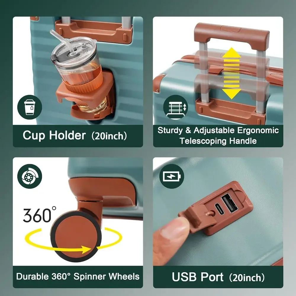Набор из 5 расширяемых чемодан – обзор и цена Expandable Hard Shell Luggage Set