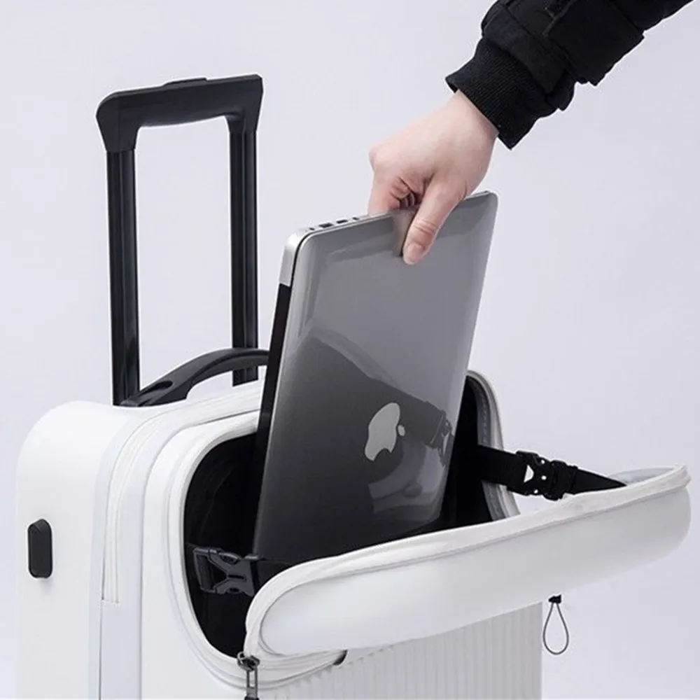 Чемодан-тележка с откидной пер – обзор и цена Front Opening Laptop Luggage 24 Inch