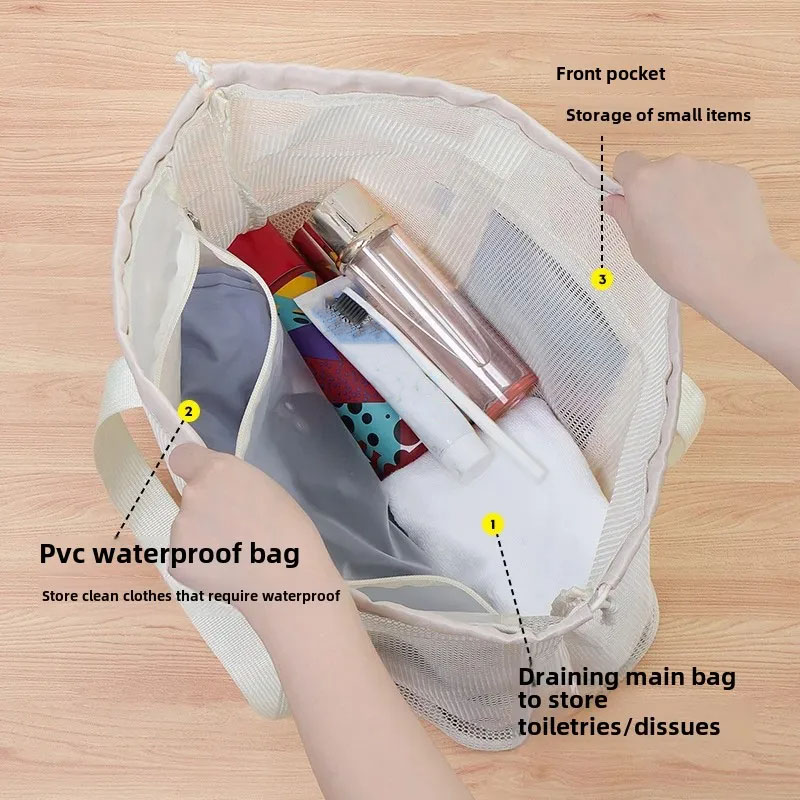 Большая пляжная сумка с дренаж – обзор и цена Cosmetic Bags