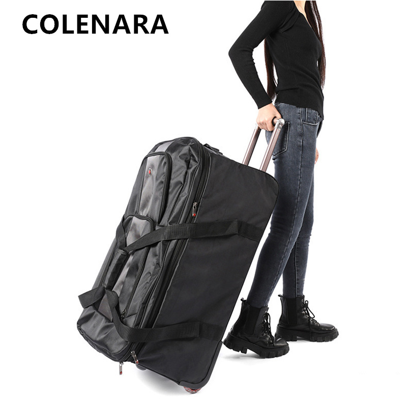 Сумка-тележка COLENARA большой – обзор и цена Foldable Rolling Luggage Bag
