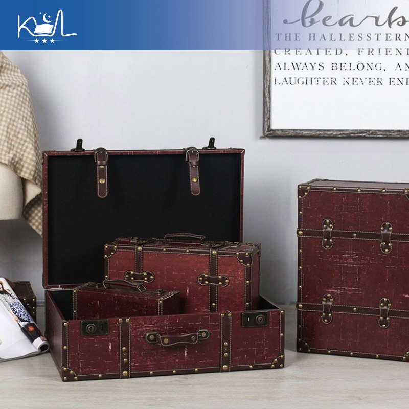Винтажный красный декоративный – обзор и цена Retro Vintage Trunk Suitcase