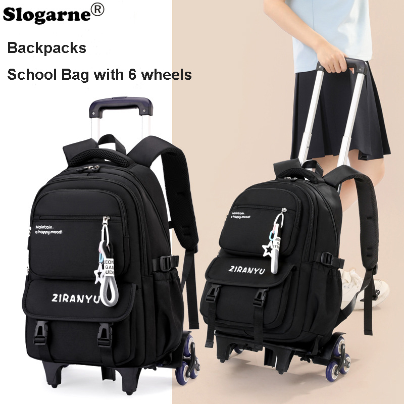 Школьный рюкзак-тележка для де – обзор и цена Foldable Rolling Luggage Bag