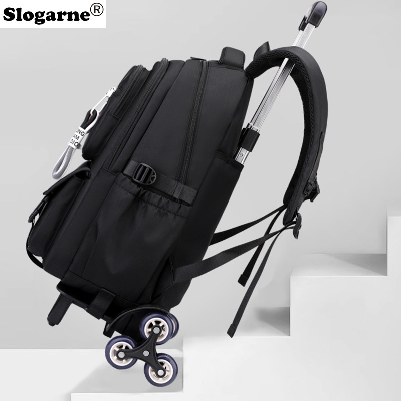 Школьный рюкзак-тележка для де – обзор и цена Foldable Rolling Luggage Bag