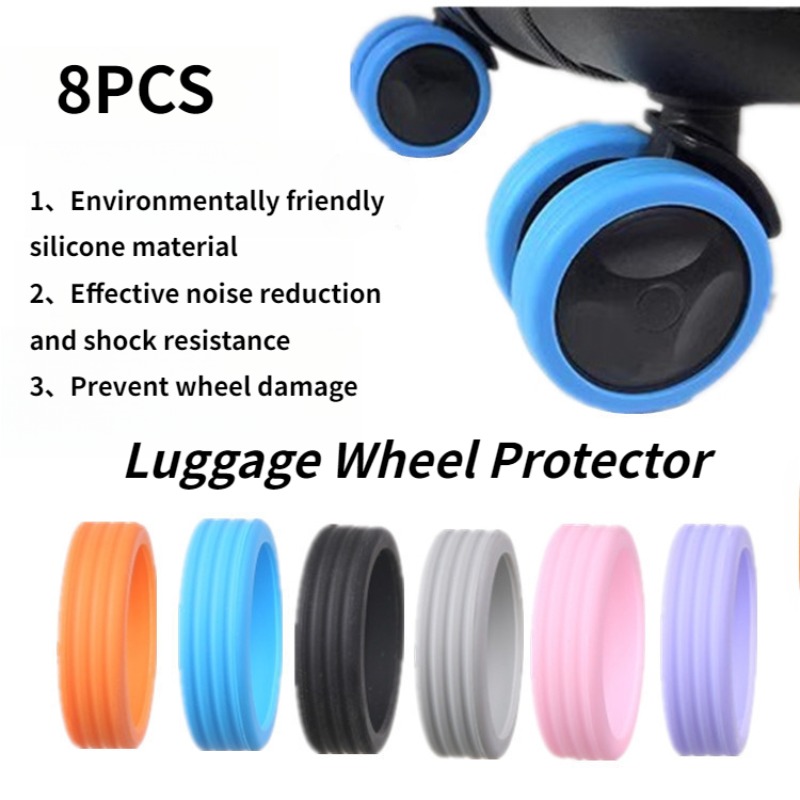 8 шт. бесшумных резиновых защи – обзор и цена Silent Replacement Luggage Wheels