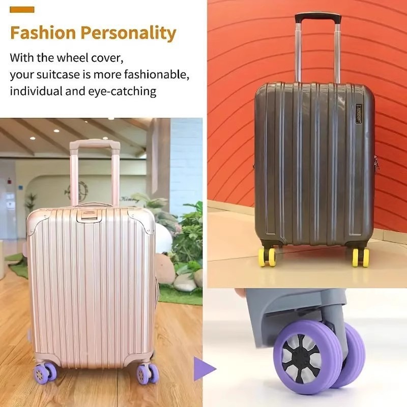 8 шт. бесшумных резиновых защи – обзор и цена Silent Replacement Luggage Wheels