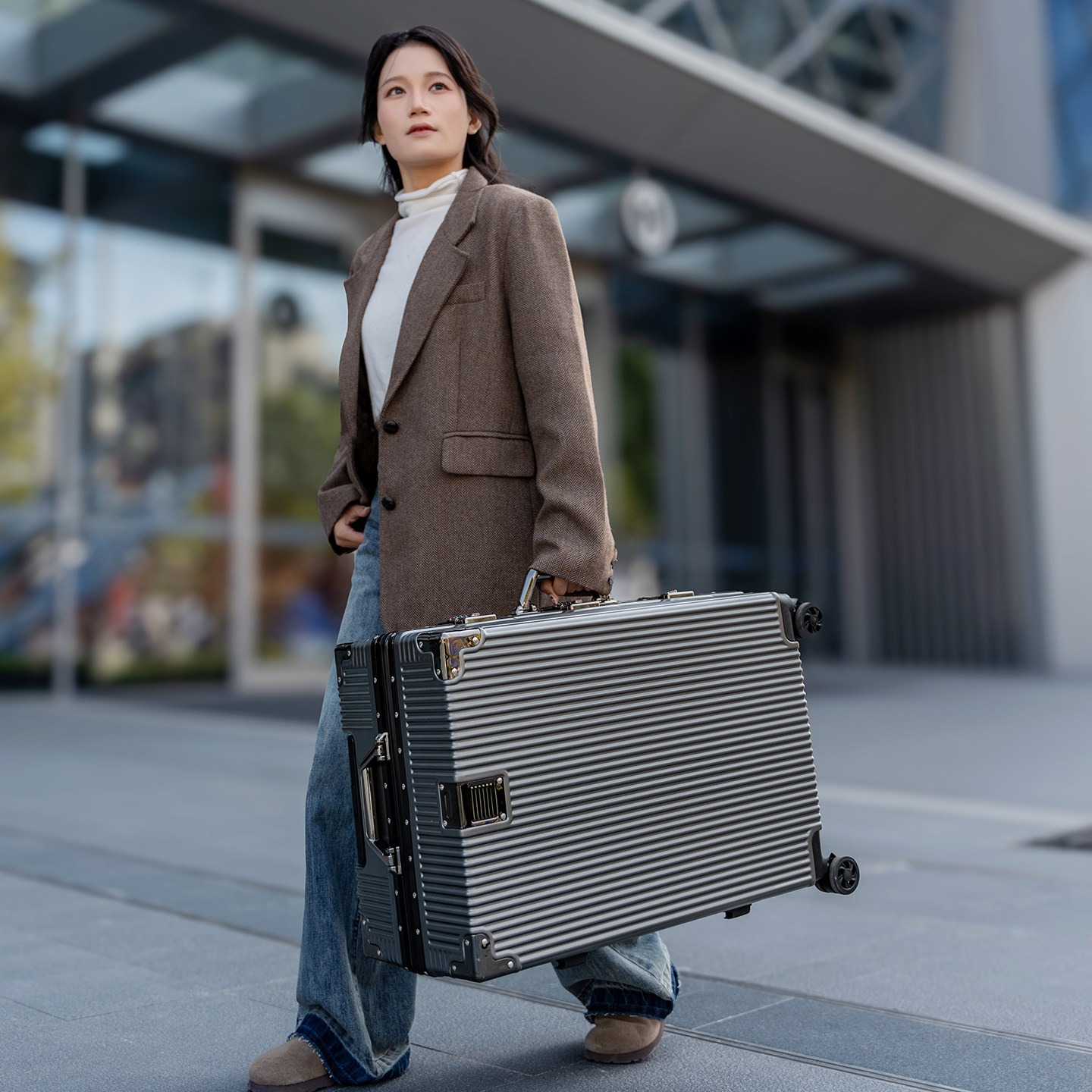 【Суперпредложение】Чемодан с ал – обзор и цена Aluminum Frame Carry On Luggage