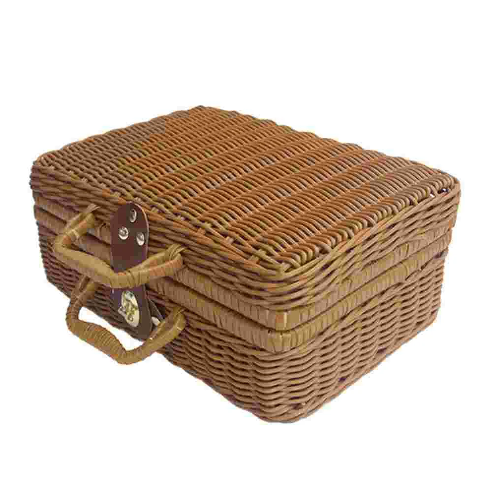Плетеный чемодан из ротанга в  – обзор и цена Retro Vintage Trunk Suitcase