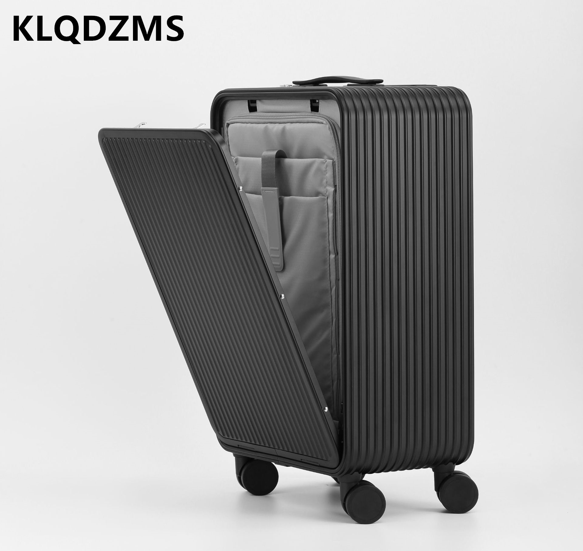 KLQDZMS Чемодан из алюминиевог – обзор и цена Front Opening Laptop Luggage 24 Inch