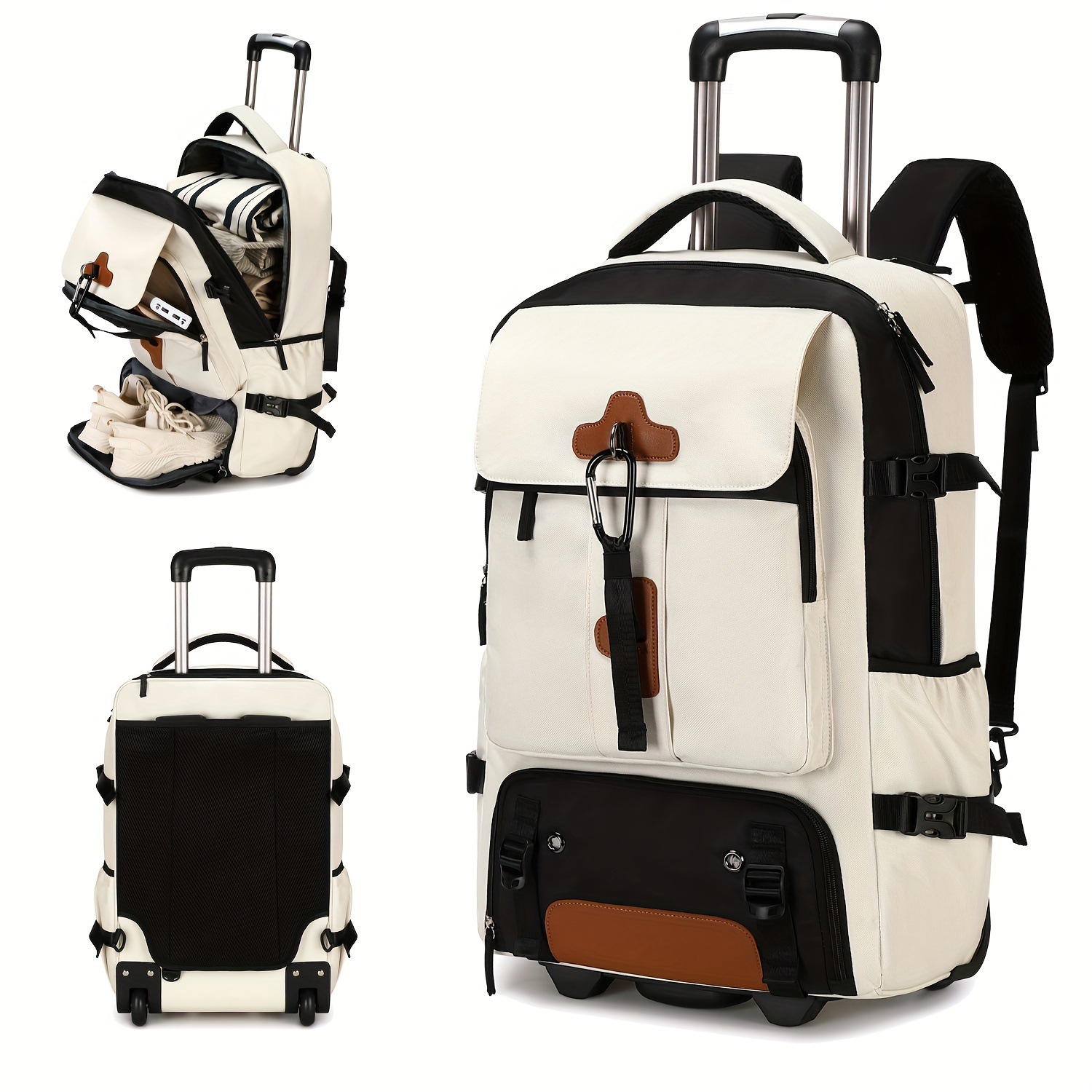 Рюкзак на колесах с большой вм – обзор и цена Foldable Rolling Luggage Bag