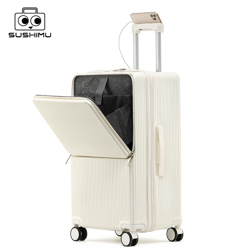 Чемодан sushimu с широкой ручк – обзор и цена Aluminum Frame Carry On Luggage
