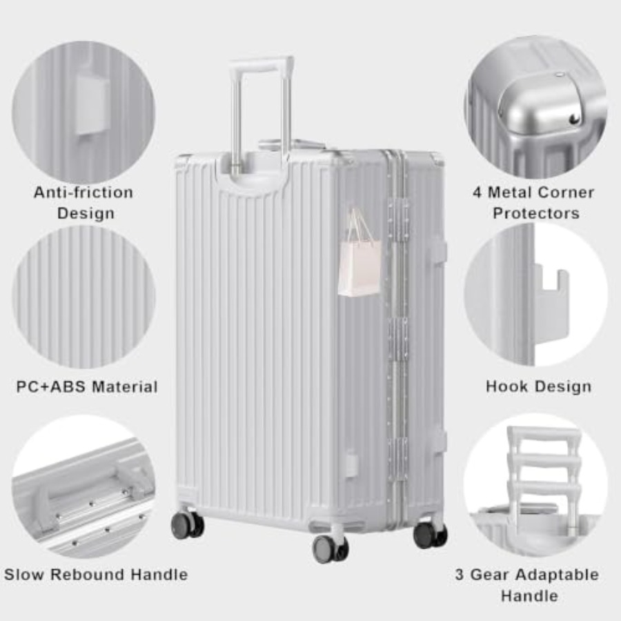 Набор чемоданов из 2 предметов – обзор и цена Aluminum Frame Carry On Luggage