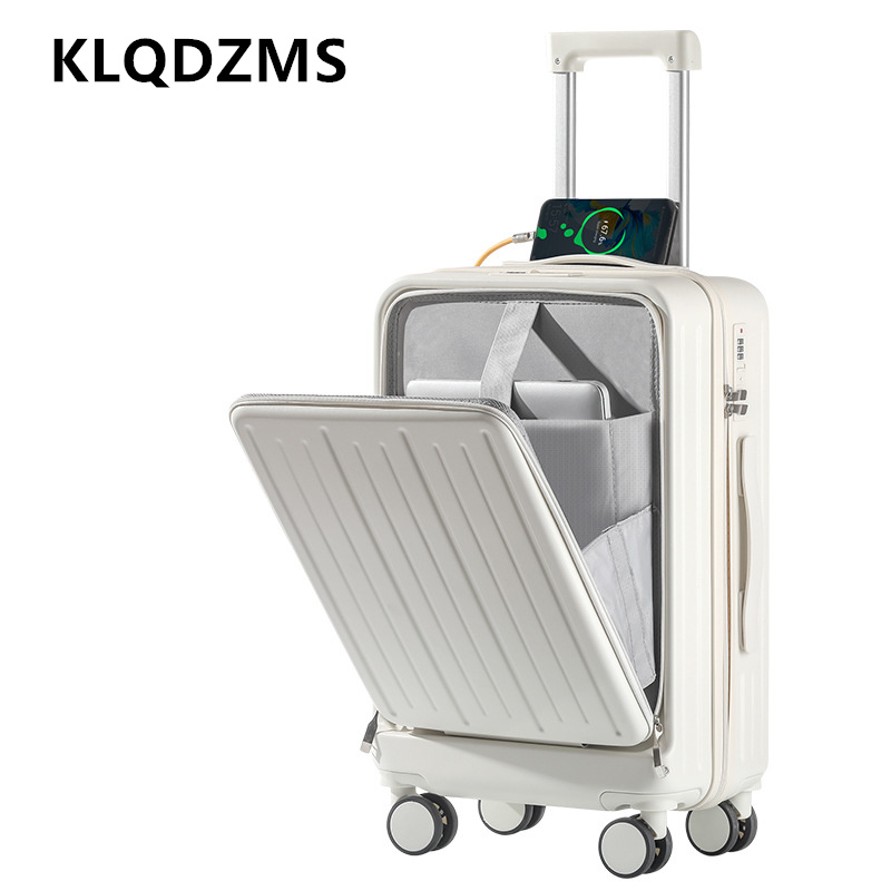 Чемодан KLQDZMS 20 дюймов с пе – обзор и цена Front Opening Laptop Luggage 24 Inch
