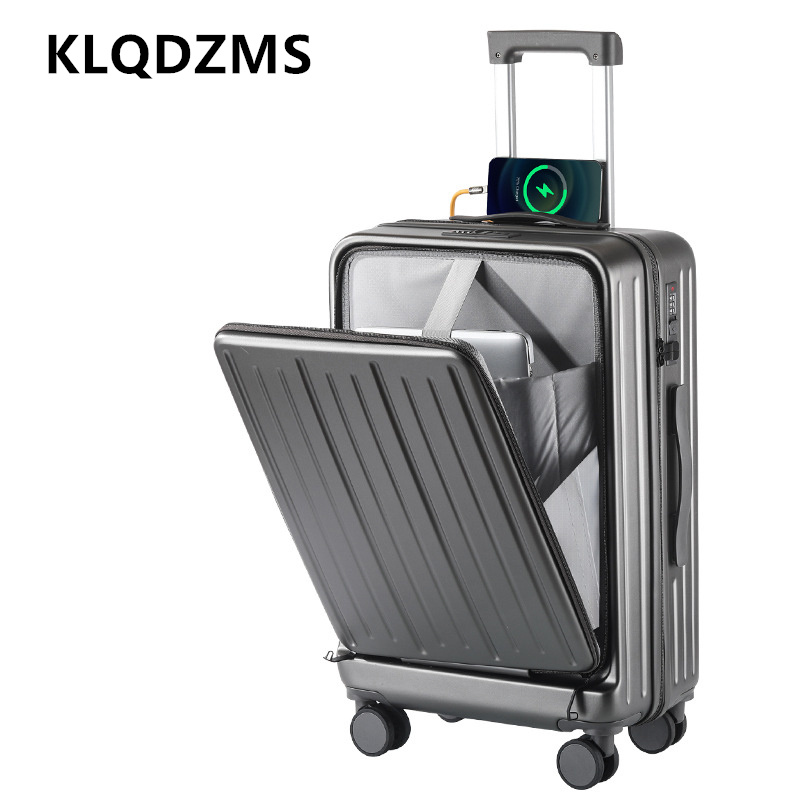 Чемодан KLQDZMS 20 дюймов с пе – обзор и цена Front Opening Laptop Luggage 24 Inch